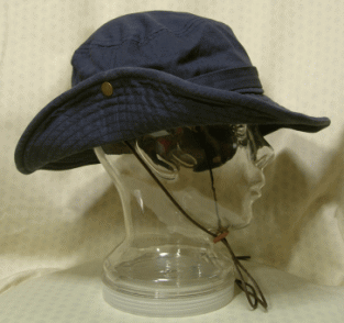 【レディス　コットン100%　アウトドア　ハット】【ALLシーズン対応】綿100％、カラー無地アドベンチャーハット＜ネイビー：約60cm＞【テンガロンハット】【サファリハット】【山ガール】【旅女】【歴女】【トレッキング】【帽子】