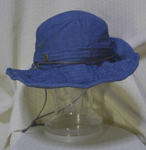 【再再再入荷】【旅&カジュアル】【スポーツ&アウトドア】綿100%、無地テンガロン系サファリハット<デニムカラー>【帽子】【紫外線対策商品】【山ガール】【カメラ女子】【釣女】【ゴルフ】