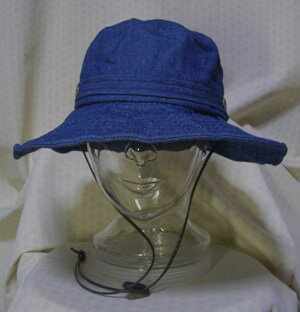 【再再再入荷】【旅&カジュアル】【スポーツ&アウトドア】綿100%、無地テンガロン系サファリハット<デニムカラー>【帽子】【紫外線対策商品】【山ガール】【カメラ女子】【釣女】【ゴルフ】