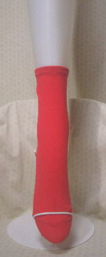 【レディス 赤無地 ソックス】【赤色】日本生地使用、日本生産、カラー無地ソックス<赤無地:22−24cm>【オーバーニーソックス】【ハイソックス】【靴下】【カープ女子】【制服】【ユニフォーム】