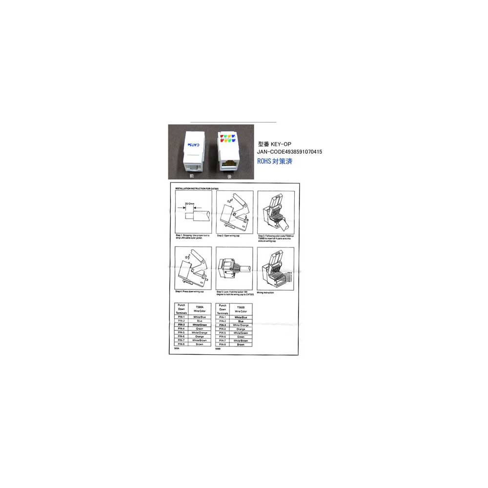 KEYSTONE RJ45ジャック/線接続タイプ(LC-