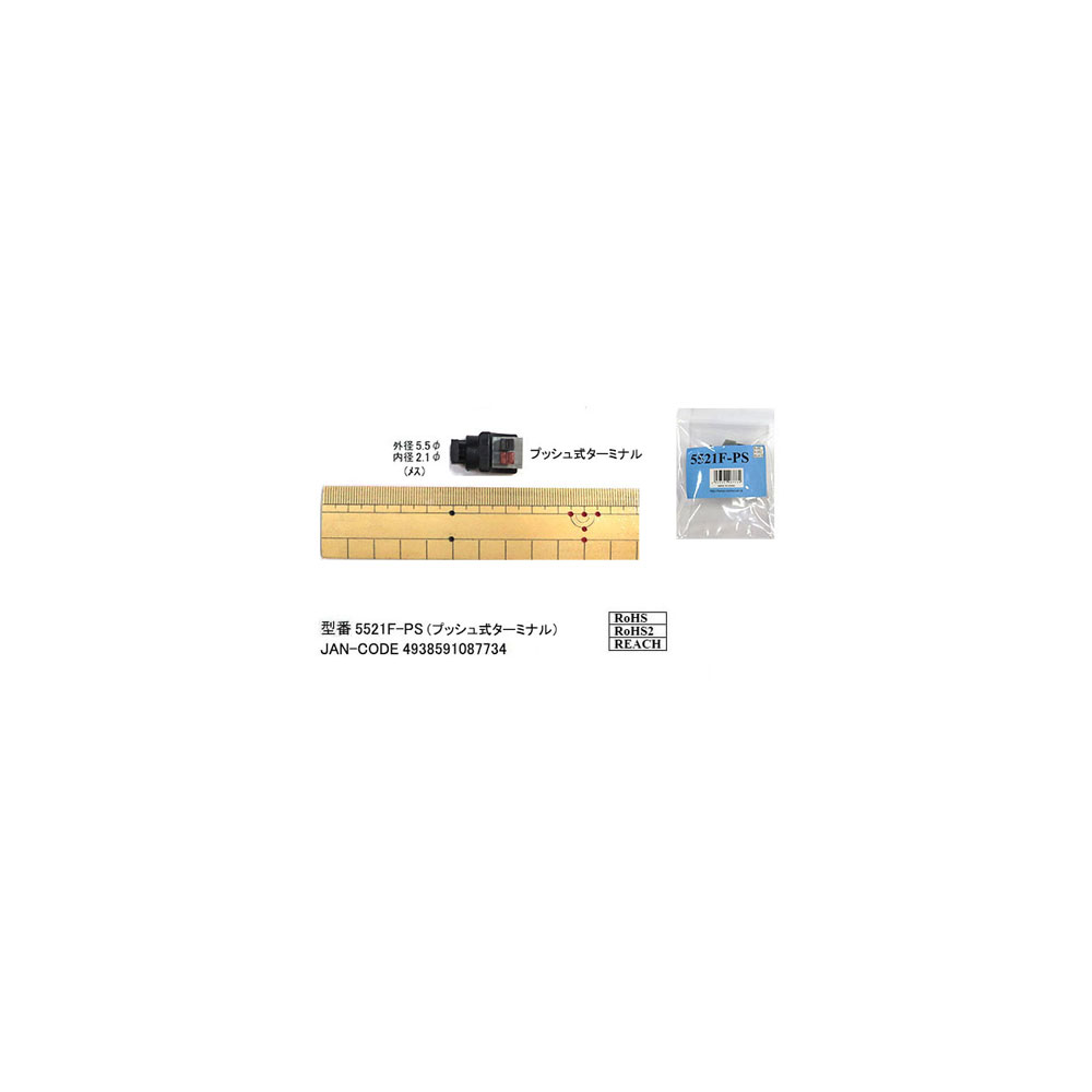 DCץå弰ߥʥ(5.5/2.1/᥹)(DC-5521F-PS)