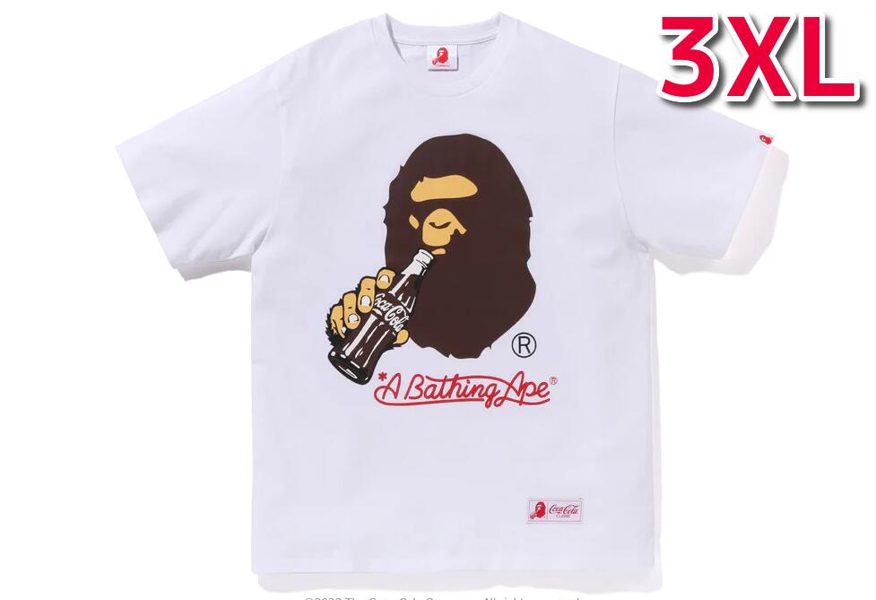 【新古品・未使用品】 BAPE X Coca-Cola APE HEAD TEE（3XL)/エイプ Tシャツ 白/ コカ コーラ【中古】