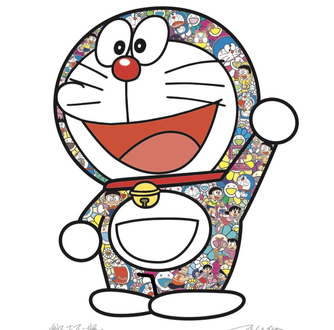 村上隆ポスター Ed1000 サイン入り ドラえもん さぁ 行くぞ Doraemon Murakamitakashi Kaikaikiki Poster 現代アート イースマイル333