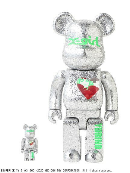 【5/13日★P最大29倍★お買い物マラソン＋39店 SUP★要エントリー】【新品/あす楽】X-girl x BE@RBRICK x YURINO 100 400 ベアブリック エックスガール メディコムトイ Xガール【レア希少品】