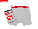 国内品 Supreme(シュプリーム）2024SS ヘインズhanes Boxer ボクサーブリーフパンツ 限定カラー グレー M 2枚セット/パンツ ブリーフ 下着