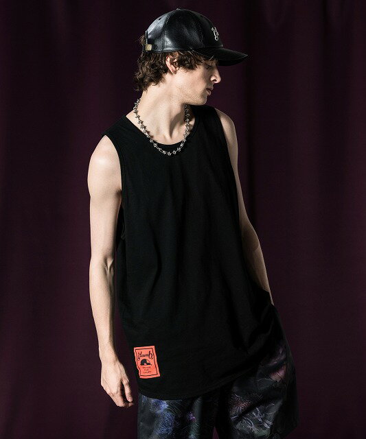 glamb 2024 Spring collection お取り寄せ商品【Orange Tag Tank Top / オレンジタグタンクトップ】ご注文より14日前後のお届け予定。無地 シンプル タンクトップ 春物