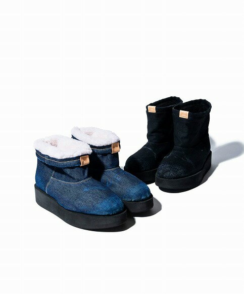 glamb 2024 Autumn collection 先行予約商品【Denim Boa Boots / デニムボアブーツ】2024年5月27日(月曜日)(PM20時締切)2024年10月中旬頃入荷予定。デニムブーツ ボアブーツ 秋.冬物