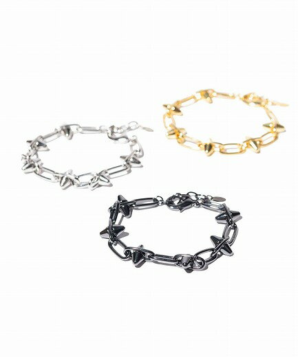 楽天Essex nagasakiglamb 2023 Winter collection お取り寄せ商品【Hand Made Studs Bracelet / ハンドメイドスタッズブレスレット】ご注文より14日前後のお届け予定。ハンドメイドスタッズ ブレスレット 秋冬物