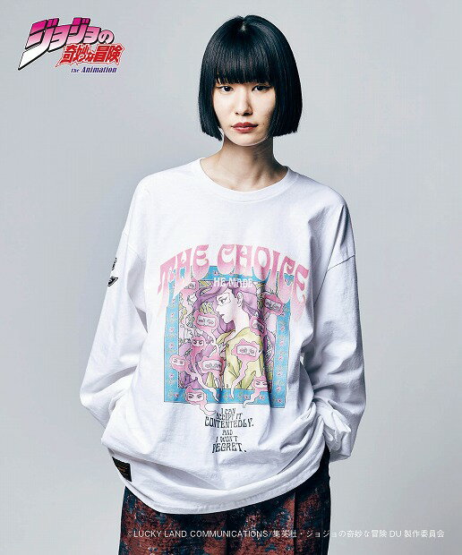 glamb × ジョジョの奇妙な冒険 ダイヤモンドは砕けない 第2弾 お取り寄せ商品【Yukako ＆ Cinderella Long Sleeves T】ご注文より14日前後のお届け予定。クレイジー ダイヤモンド ロングスリーブT コラボレーション