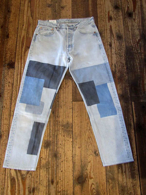 (ユーズド)「Remake spray art denim pants INDIGO M B」