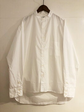 【H.UNIT】( エイチユニット)「Broad cloth bandcollar long sleeves shirt」