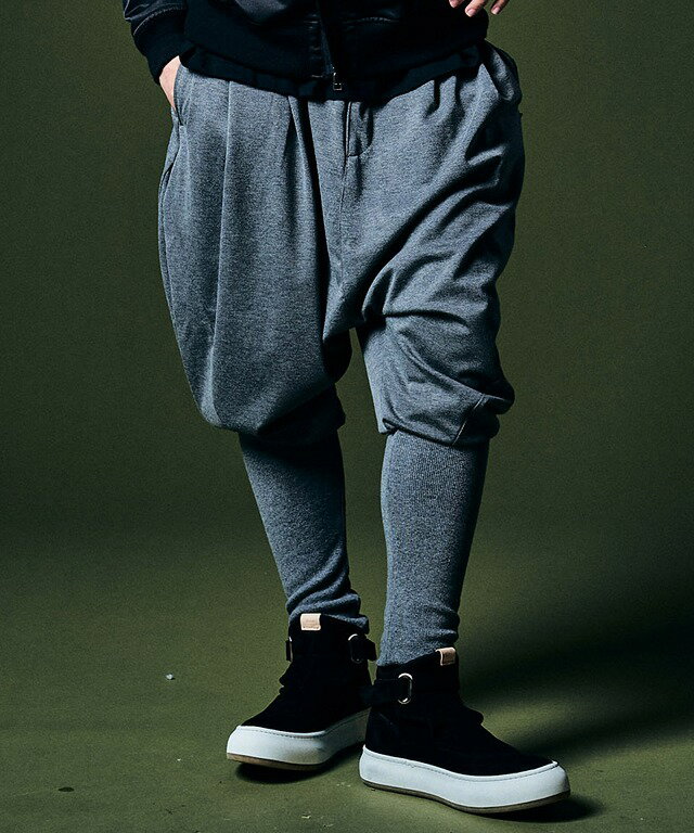 glamb 2022 Winter collection お取り寄せ商品【Long Rib Sarrouel Pants / ロングリブサルエルパンツ】ご注文より14日前後のお届け予定 ロングリブ.サルエルパンツ.秋.冬物