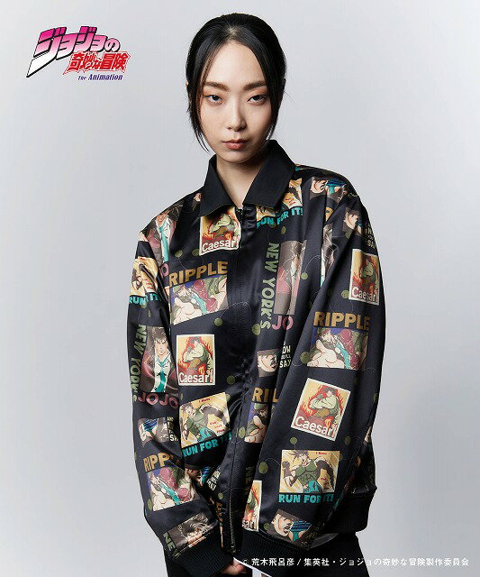 glamb × ジョジョの奇妙な冒険 (ファントムブラッド) (戦闘潮流) お取り寄せ商品【Joseph Joestar Jacket / ジョセフジョースタージャケット】ご注文より14日前後のお届け予定。リバーシブルJKT 総柄 コラボレーション 春物