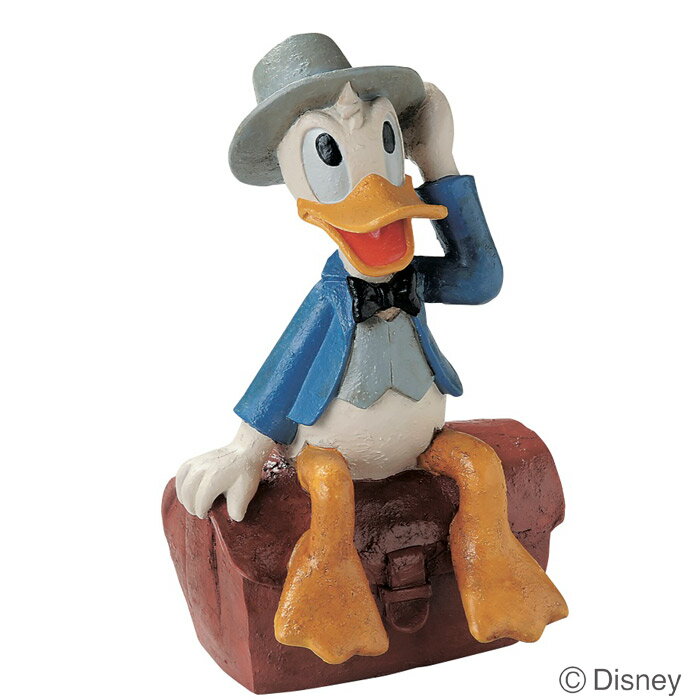 ガーデニング雑貨 ディズニー 雑貨 オーナメント オーナメント ドナルド トラベラー オブジェ 置物 玄関まわりにのサムネイル