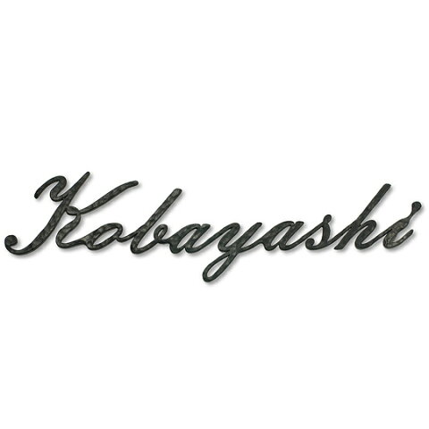 【本日限定！ポイント最大18倍】 表札 アイアン アイアン表札 表札 戸建 表札 A2タイプ 叩き仕様 アルファベット 筆記体 レーザーカット ネームプレート 屋外 外構