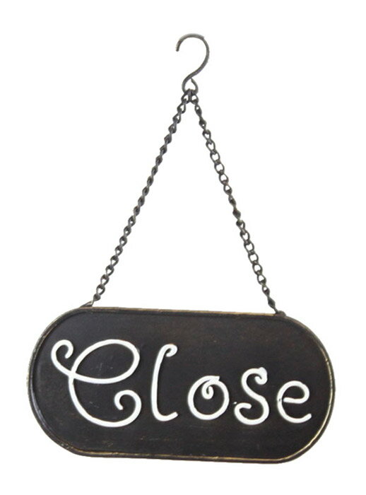 オープン ＆ クローズ OPEN&CLOSE アイアン 両面パネル 店舗什器 営業案内 ショップ