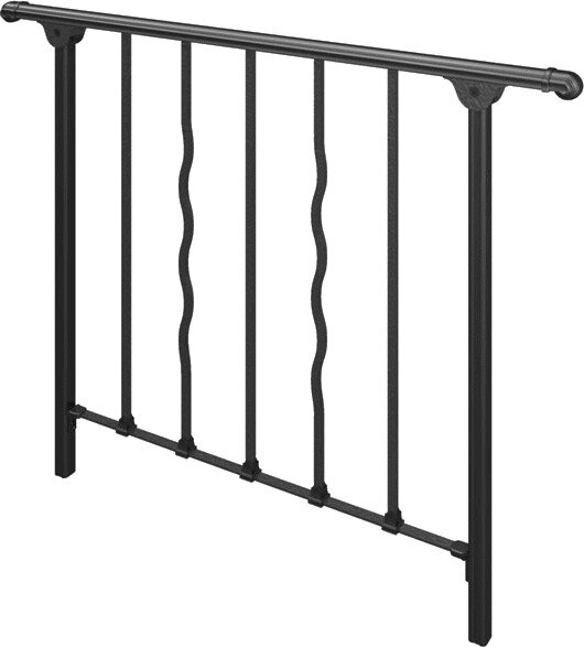 高級ロートアイアン調 アルミフェンス ヴァレンソールII TYPE-12 プラス1本支柱セット 埋め込み支柱型 幅1270×高さ800