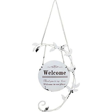 ウェルカムプレート WELCOME オーナメント ナチュラルガーデン アンティ—ク シャビーシック ハンキング グランド 玄関飾り ガーデン雑貨 壁掛け 店舗什器 ショップ