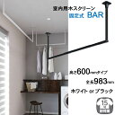 室内物干し 天井 物干し 室内 天井吊り下げ 川口技研 ホスクリーン BAR シリーズ 高さ600mm × 全長983mm ブラック 黒 ホワイト 白 1台単位...