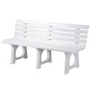 ガーデン ベンチ Lベンチ 2人掛け 椅子 幅145.5×奥行52×高さ73.4cm ポリプロピレン樹脂 ホワイト 白 1脚単位 軽量 屋外 雨ざらし 組み立て...