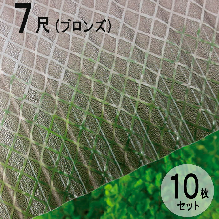 波板 ポリカ ナミイタ クロスライン 鉄板小波（32波） 7尺 2120×655mm ブロンズ（830） 茶 10枚セット JIS規格品 タキロン 屋根材 テラス ベランダ 倉庫 車庫 目隠し 温度上昇 エクステリア 代金引換不可 送料無料 DIY