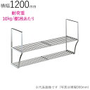 水切りラック ステンレス 水切り棚 パイプ水切棚 2段式 PA2-120 横1200×奥行250×高さ450mm 1台単位 研磨仕上げ 取付ビス付属 SUS43...