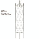 フェンス 屋外 花壇 アイアン トレリス 柵 おしゃれ ガーデンアーチフェンス 幅32×奥行9×高さ142cm 埋込部25cm 1台単位 ガーデニングフェンス ラティス ガーデニングオブジェ バラ モッコウバラ 園芸フェンス 花壇フェンス 庭造り ガーデニング
