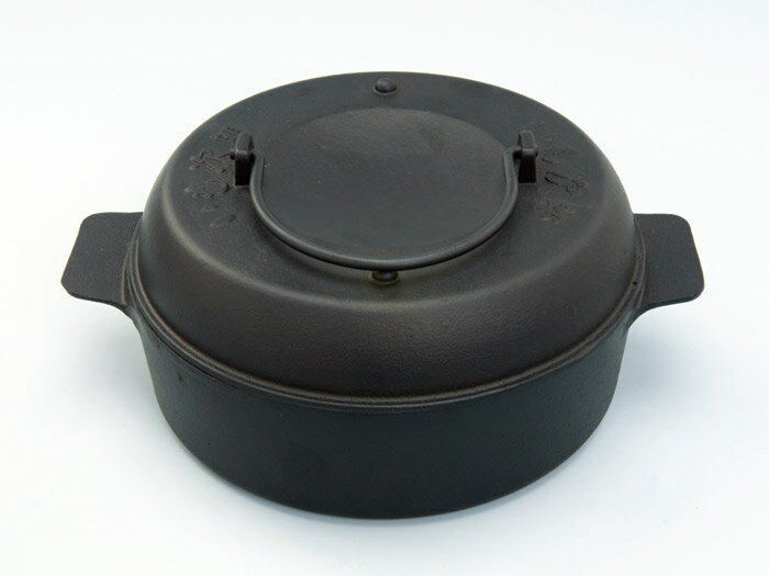 グリル 焼物 グリルパン 鉄鋳物 IH対応 中国産 いも次郎 共蓋付 直径22×高さ10cm ...