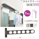 物干し 屋外 窓壁用物干し 物干し金物 物干金物 物干し掛け 窓壁用スカイクリーン アーム固定タイプ SK型 550 1本単位 角度調整なし ホワイト・ダークブ...
