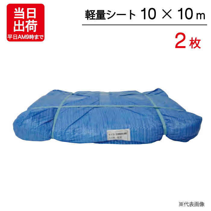 ブルーシート 10×10m 輸入 軽量シート 2枚単位 レジャー シート 敷物 ござ 災害 台風 防災 養生 対策 運動会 行楽 花見 海水浴 キャンプ テント 雨よけ 防水 屋外 アウトドア 作業 道具 DIY