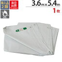 防炎シート 白 ホワイト PVCポリエステル 3.6m×5.4m ホワイト 1枚単位 ハトメ(ピッチ45cm) 2間 防炎 飛散防止 建築 新築 リフォーム 塗...