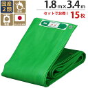 足場 メッシュシート ターピー ソフト グリーン 緑 1.8m×3.4m 15枚単位 ハトメ(ピッチ30cm) 継ぎ目なし 国産 1間 萩原工業 防炎 耐候性約0.5年 飛散防止 建築 新築 リフォーム 塗装 外壁 工事 仮設 安全 保安
