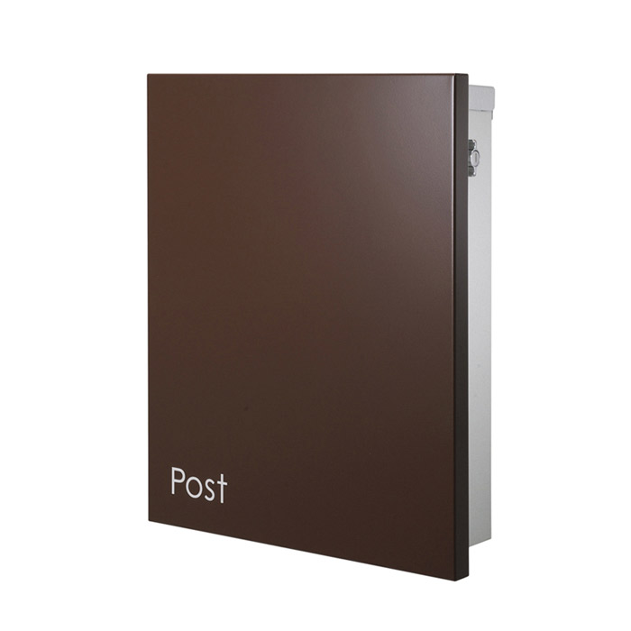 【10%OFF！スーパーSALE特価】 ポスト 郵便受け 壁掛け郵便ポスト デザインポスト ジョイ ブラウン (T型カムロック付)
