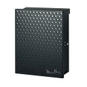 【8%OFFクーポン6/4 14時まで】 ポスト 郵便受け 壁掛け郵便ポスト ノベル 大型配達物対応 壁付け デザイン1 ブラック 右勝手 (T型カムロック付)