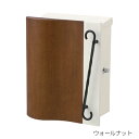 ポスト 郵便受け 壁掛け郵便ポスト デザインポスト クーヴル 左吊り元右ロック シリンダー錠付き ウォールナット