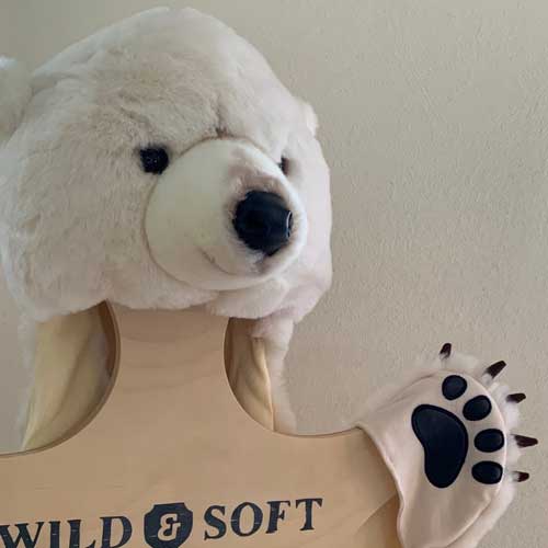 WILD&SOFT(ワイルドアンドソフト) アニマルヘッド ブランケット シロクマ BB901 BIBIB&Co(ビビブアンドコー) Animal Head 2