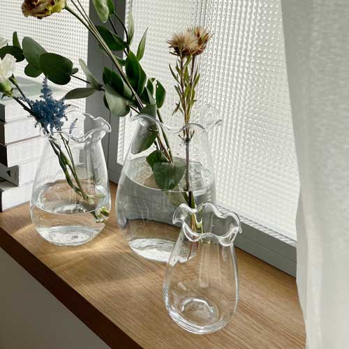 【8%OFFクーポン〜3/4 14時まで】 Maison Pederrey(メゾン ペデレー) カーリーボーダーベース H20×D13cm