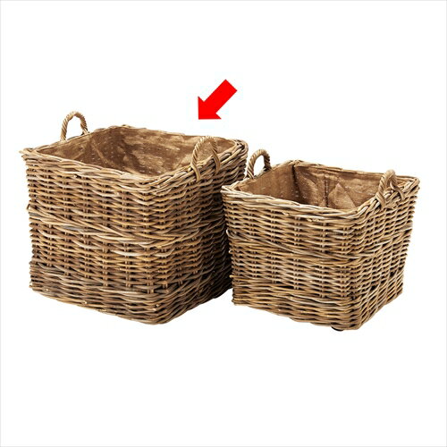 【アウトレット】Maison Pederrey(メゾン ペデレー) スクエアストレージバスケット M