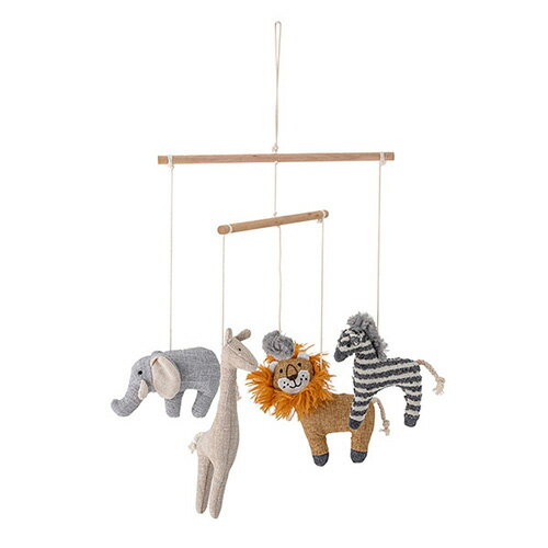 ナチュラルな素材の動物たちがとってもかわいいモビールです。 海外製品らしいセンスの配色とデザインがおしゃれです。 風で揺れる様子が癒されます。 ギフトにもぴったりです。 サイズ Φ25.5×H30.5cm 材質 ポリエステル、リネン、ブナ材...