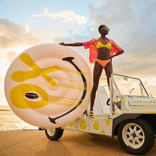 SUNNYLIFE(サニーライフ) フロート スマイリー50周年デザイン 海水浴 プール 夏 水遊び レジャー 水着 川遊び 水泳 スイミング おしゃれ 可愛い