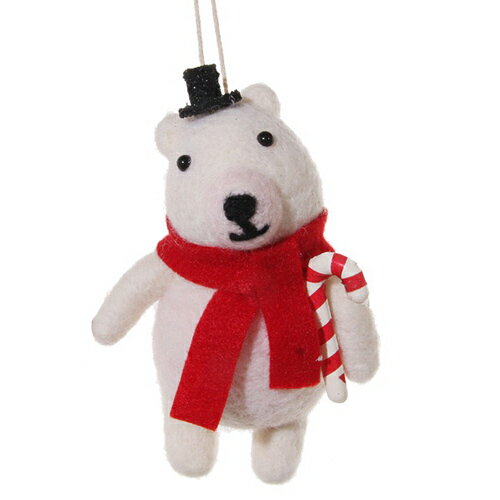 SHISHI(シシ) シロクマ 13cmクリスマス オーナメント クリスマスオーナメント クリスマスツリー 飾り 飾り付け 装飾 デコレーション アニマルオーナメント 動物 アニマル マスコット くま クマ かわいい 可愛い おしゃれ クリスマスグッズ インテリア雑貨