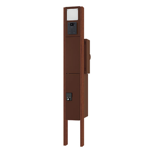 門柱ユニット インターホン取付仕様 ■サイズ：H1793×W210×D400mm(施工後の高さ:1493mm) ■仕上： 支柱:粉体塗装(マットブラック)或いはPVC+アクリルフォルム(他4色) インターホンパネル:粉体塗装 ■材質： 支柱:アルミ インターホンパネル:高純度フェライトステンレス t=0.8mm 表札プレート:アクリル ■質量：17.6kg ■付属品：非常開錠キー2本、ポスト用スノコ2枚1セット、宅配ボックス用スノコ2枚1セット、ネームシート(ブラックまたはライトグレー)1枚、CD管ジョイント、インターホンステー1個、取付ねじ4本、表札プレート1枚、取付化粧ねじ4本 ■購入に関する注意事項： ・組み上げ出荷のため、受注生産品です。 ・代表画像です。(照明無しのフェイスはサブ画像でご参照ください) ・インターホン子機は別途お買い求めください。露出型インターホン子機対応。 ■特長： ・ポスト(前入横出/壁貫通・防滴タイプ/左右勝手)KS-MAB3を組み込んだ〈門柱ユニット〉です。 ・メール便や大型の郵便物でもスムーズに受け取れます。 ・独自開発の盗難配慮機構「ナスタガード」(意匠登録済) ・受け取るだけでなく荷物の発送もできる宅配ボックス。 ・2047通りの番号設定ができるワンタイムパスワード式のプッシュボタン錠(緊急時には付属の鍵を使って解錠可能) ・解錠・施錠のスムーズさをつい今日した専用大型ダイヤル錠。 ■ご注意： ・調光器を組み合わせて使用することはできません。 ・宅配ボックスは前入前出(右勝手)のみとなります。 ・「受取可能な最大サイズ」とは、宅配ボックスで受取・取出が可能な最大寸法です。最大サイズを超える荷物の受取はできません。目安寸法につき、梱包の状態によっては受け取れない場合もございます。 ・LEDが高感度である性質上、電源回路の構成状態によってはスイッチを切っても薄暗く点灯している場合があります。 ・雨水が浸入しても郵便物や荷物が濡れにくい防滴構造を採用しております。防水構造ではありませんので、強風雨や諸条件によっては郵便物や荷物が濡れることがあります。 (sug-cd: 259-102)類似商品はこちら門柱ユニット ダークブラウン 右勝手 LED照214,833円門柱ユニット ダークブラウン 左勝手 LED照198,603円門柱ユニット ボルドー 左勝手 LED照明・表214,833円門柱ユニット ホワイト 左勝手 LED照明・表214,833円門柱ユニット ライトグレー 左勝手 LED照明214,833円門柱ユニット グレーブラック 左勝手 LED照214,833円門柱ユニット ダークブラウン 右勝手 LED照198,603円門柱ユニット ボルドー 右勝手 LED照明・表214,833円門柱ユニット ホワイト 右勝手 LED照明・表214,833円新着商品はこちら2026/10/20安心クッションはさみこみ型 コーナー用 AC-546円2026/10/19安心クッション みつあし AC-209 イエロ529円2026/10/19安心クッション みつあし AC-213 ブラッ529円