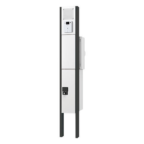 門柱ユニット インターホン取付仕様 ■サイズ：H1793×W210×D400mm(施工後の高さ:1493mm) ■仕上： 支柱:粉体塗装(マットブラック)或いはPVC+アクリルフォルム(他4色) インターホンパネル:粉体塗装 ■材質： 支柱:アルミ インターホンパネル:高純度フェライトステンレス t=0.8mm 表札プレート:アクリル ■質量：17.6kg ■付属品：非常開錠キー2本、ポスト用スノコ2枚1セット、宅配ボックス用スノコ2枚1セット、ネームシート(ブラックまたはライトグレー)1枚、CD管ジョイント、インターホンステー1個、取付ねじ4本、表札プレート1枚、取付化粧ねじ4本 ■購入に関する注意事項： ・組み上げ出荷のため、受注生産品です。 ・代表画像です。(照明無しのフェイスはサブ画像でご参照ください) ・インターホン子機は別途お買い求めください。露出型インターホン子機対応。 ■特長： ・ポスト(前入横出/壁貫通・防滴タイプ/左右勝手)KS-MAB3を組み込んだ〈門柱ユニット〉です。 ・メール便や大型の郵便物でもスムーズに受け取れます。 ・独自開発の盗難配慮機構「ナスタガード」(意匠登録済) ・受け取るだけでなく荷物の発送もできる宅配ボックス。 ・2047通りの番号設定ができるワンタイムパスワード式のプッシュボタン錠(緊急時には付属の鍵を使って解錠可能) ・解錠・施錠のスムーズさをつい今日した専用大型ダイヤル錠。 ■ご注意： ・調光器を組み合わせて使用することはできません。 ・宅配ボックスは前入前出(右勝手)のみとなります。 ・「受取可能な最大サイズ」とは、宅配ボックスで受取・取出が可能な最大寸法です。最大サイズを超える荷物の受取はできません。目安寸法につき、梱包の状態によっては受け取れない場合もございます。 ・LEDが高感度である性質上、電源回路の構成状態によってはスイッチを切っても薄暗く点灯している場合があります。 ・雨水が浸入しても郵便物や荷物が濡れにくい防滴構造を採用しております。防水構造ではありませんので、強風雨や諸条件によっては郵便物や荷物が濡れることがあります。 (sug-cd: 259-110)類似商品はこちら門柱ユニット ホワイト 左勝手 LED照明・表214,833円門柱ユニット ボルドー 右勝手 LED照明・表214,833円門柱ユニット グレーブラック 右勝手 LED照214,833円門柱ユニット ホワイト 右勝手 LED照明無 198,603円門柱ユニット ライトグレー 右勝手 LED照明214,833円門柱ユニット ダークブラウン 右勝手 LED照214,833円門柱ユニット ホワイト 右勝手 LED照明・表214,833円門柱ユニット ホワイト 右勝手 LED照明・表214,833円門柱ユニット ホワイト 右勝手 LED照明・表214,833円新着商品はこちら2026/10/20安心クッションはさみこみ型 コーナー用 AC-546円2026/10/19安心クッション みつあし AC-209 イエロ529円2026/10/19安心クッション みつあし AC-213 ブラッ529円