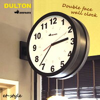 ダルトン ダブルフェイス 時計 ウォールクロック 壁付け Double face wall clock ブラック あす楽 在庫 インテリア おしゃれ 壁掛け