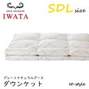 【レビュー特典】イワタ ダウンケット SDL グレートナチュラルグース ダウン95%セミダブル 掛け寝具 ふとん 日干し 水洗い ベッド 羽毛布団 IWATA