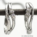 フープピアス 中折れピアス ダイヤモンド ピアス 0.04ct k18ホワイトゴールド 18金 レディース ジュエリー アクセサリー プレゼント ギフト 人気 ...