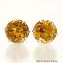 一粒ピアス シトリントパーズ 5mm 11月誕生石 k18 18金 スタッドピアス セカンドピアス レディース ジュエリー アクセサリー プレゼント ギフト 人...