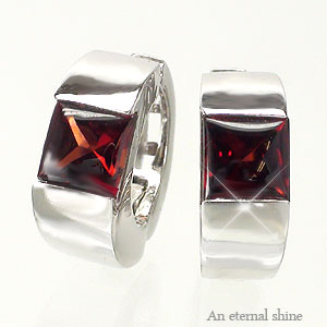 18金 中折れ式 一粒 イヤリング ガーネット 1月誕生石 k18ゴールド 品質保証書 女性 レディース ジュエリー アクセサリー 人気 おすすめ プレゼント ...