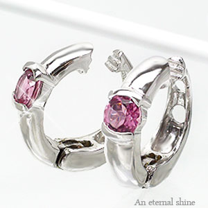 18金 中折れ式 一粒イヤリング ピンクトルマリン 10月誕生石 k18ゴールド 品質保証書 女性 レディース ジュエリー アクセサリー 人気 おすすめ プレゼ...